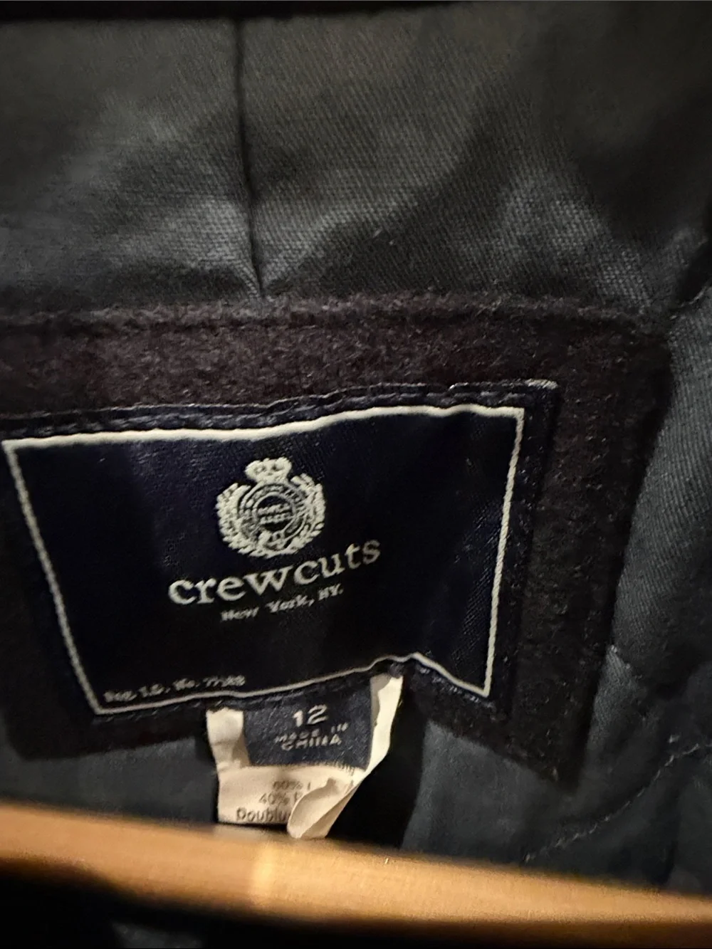 Crewcuts J.Crew Boys Navy Wool Peacoat – Size 12